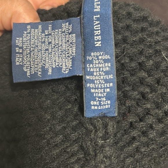 Ralph Lauren Wool Cashmere kids knit Hat - Picture 5 of 5